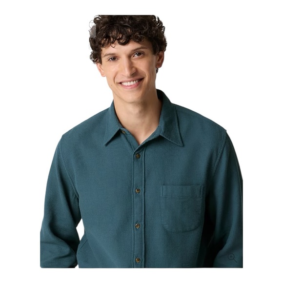 NWT! J. Crew Opal Blue Waffle Dobby Shirt. Size XL. - Picture 5 of 9